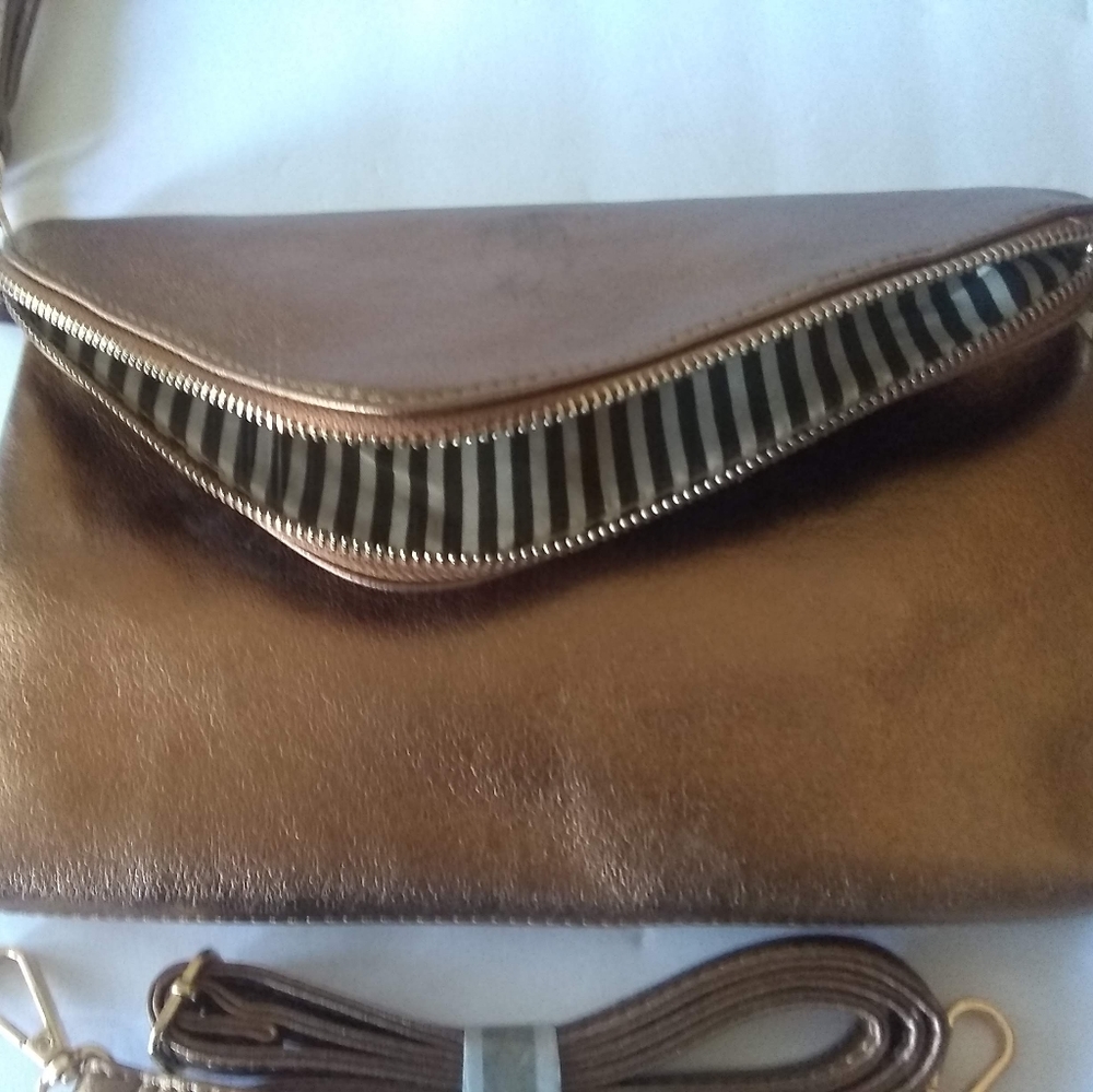 OKPTA151926 Brown Gold Bag / Clutch New